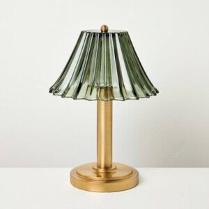 Glass Shade Table Lamp Green - Hearth & Hand™ with Magnolia